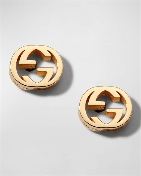 gucci earrings studs gold|gucci earrings interlocking.